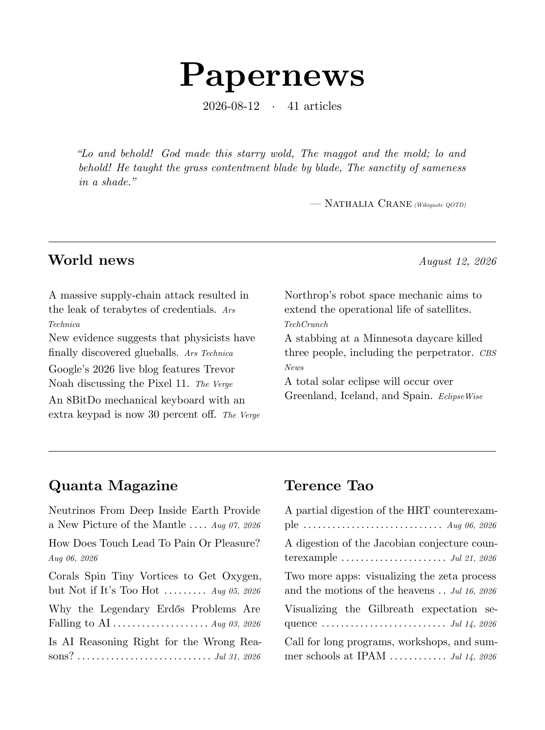 Cover of the latest edition